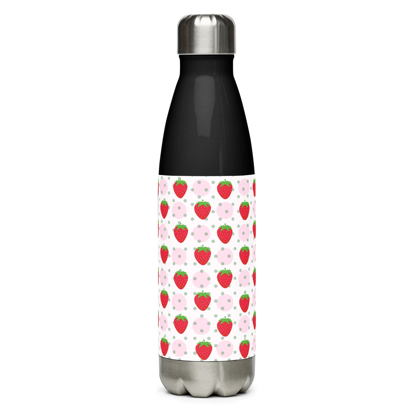 Strawberry stainless steel water bottle