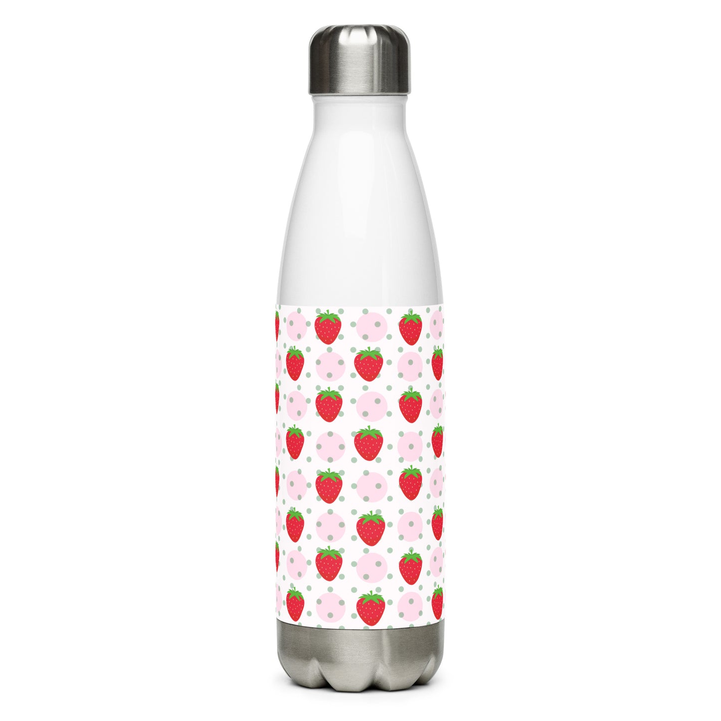 Strawberry stainless steel water bottle