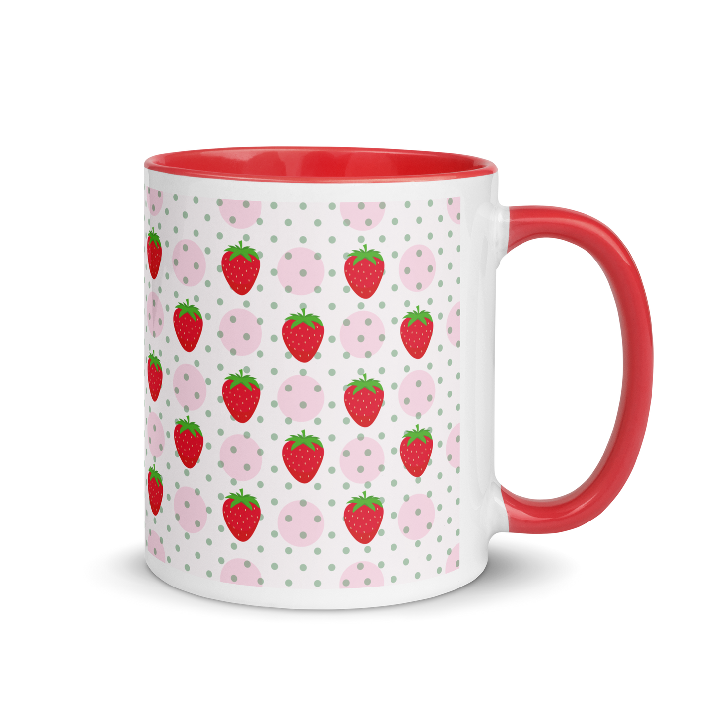Strawberry Mug with Color Inside