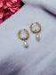 Pearl 2-in-1 hoop earrings