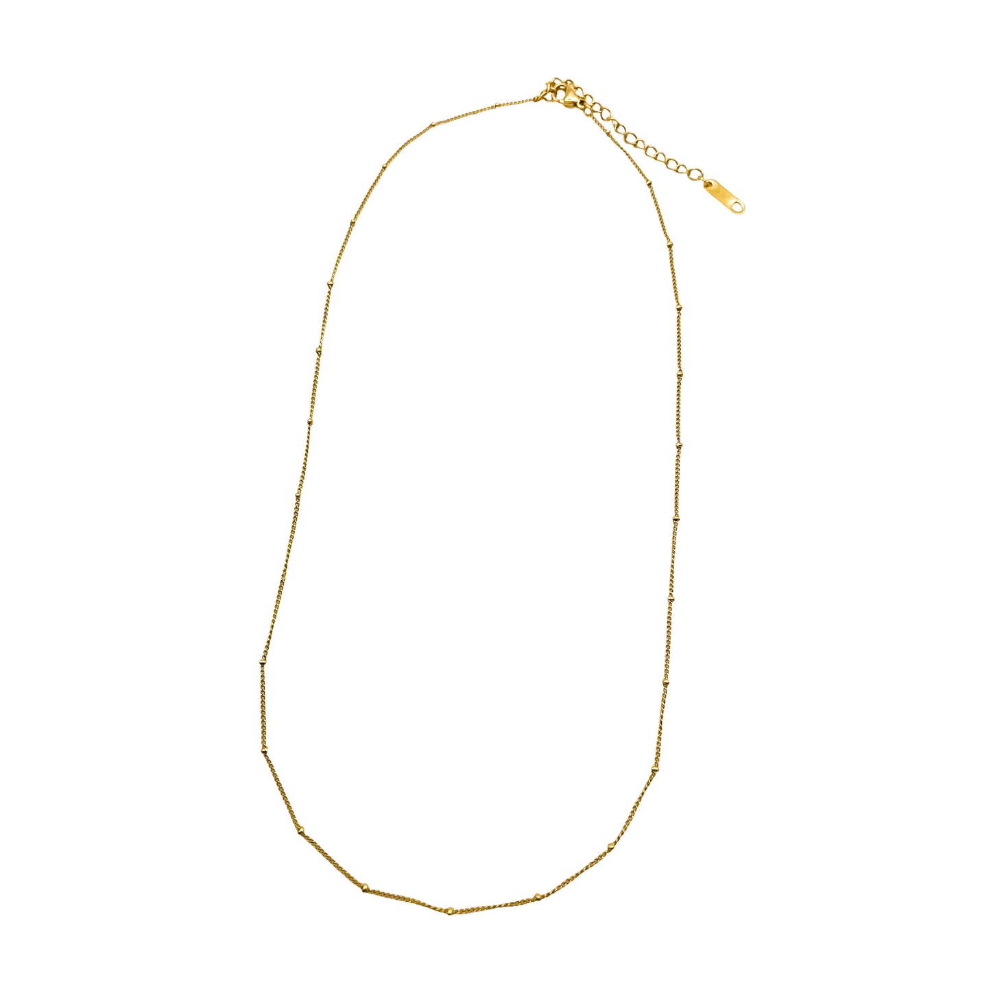 Dainty Beads and Chain Necklace