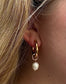 Pearl 2-in-1 hoop earrings