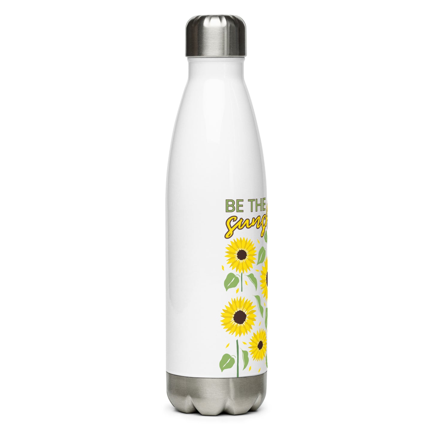 Sunflower stainless steel water bottle